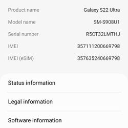 Samsung S 22 Ultra 512 G 