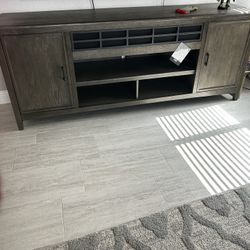 Ashley  Tv Stand In Gray On Sale $550