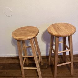 2 Tan Bar stools