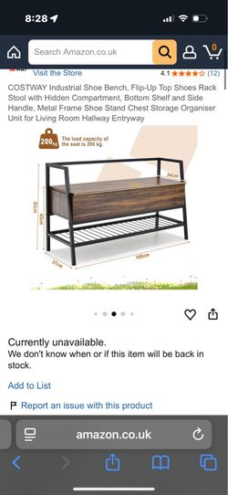 Show bench with storage