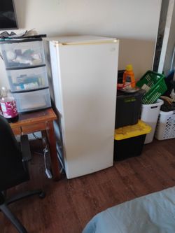 White Compact Upright Freezer