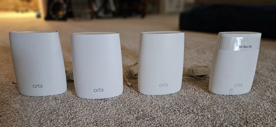 Netgear Orbi RBR50 Wifi Router And (3) RBS50 Add On Satellites