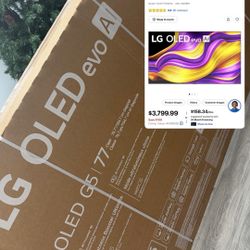 BRAND NEW LG 77” G5 Series OLED evo AI 4K UHD Smart WebOS TV $1899! iPhone