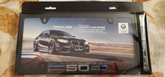 Genuine OEM BMW "50 Jahre" (50 Years) M Anniversary License Plate Frame