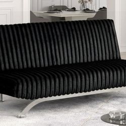 Brand New Black Super Plush Futon Sofa Sleeper 