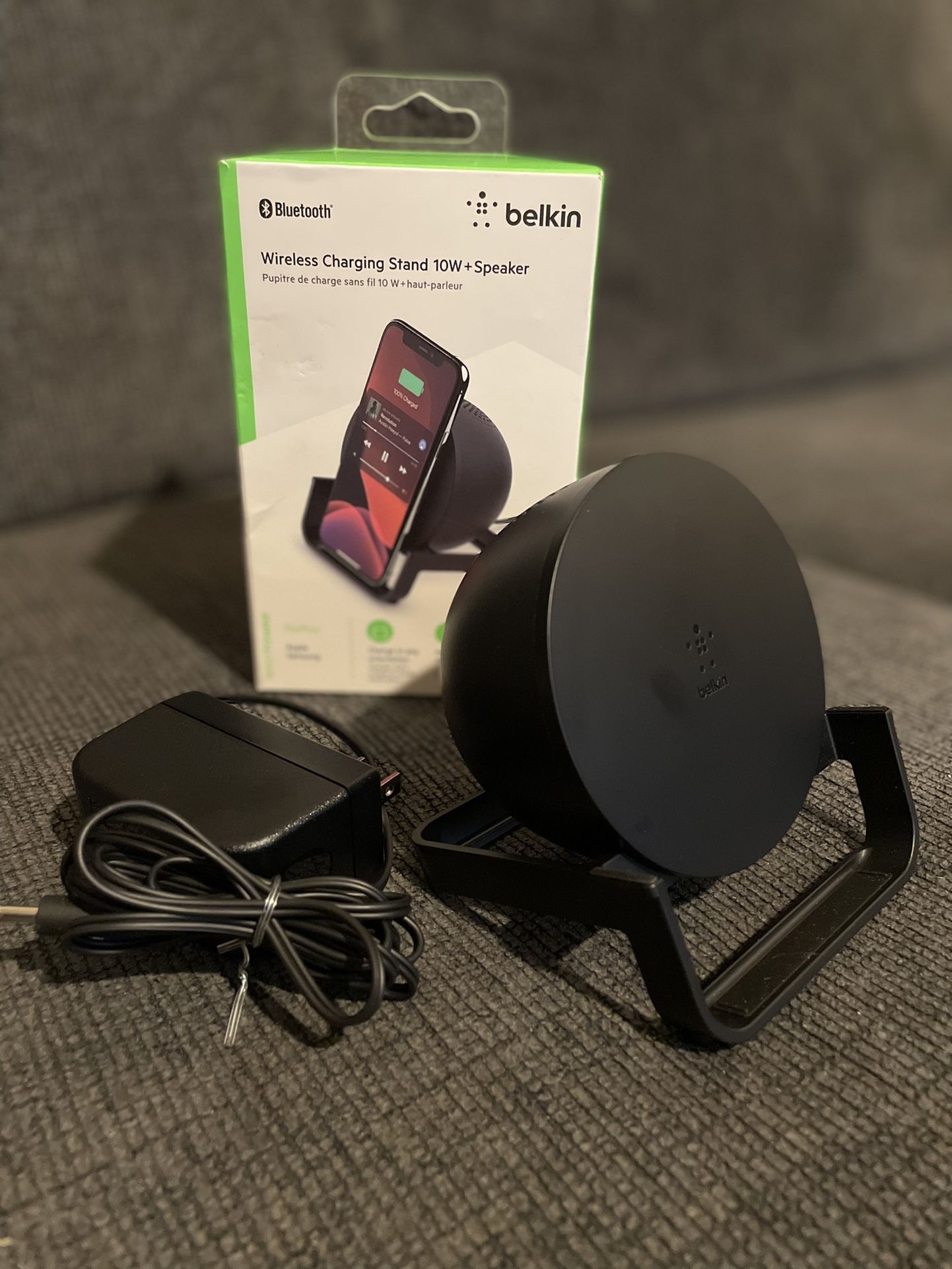 Wireless Charging Stand & Bluetooth Speaker