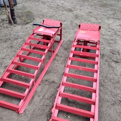 NEW 5 TON Low Profile Adjustable Hydraulic Lift Ramps NUEVO