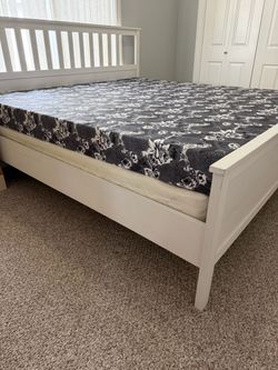 King Bed with Mattress & Box Spring for Sale