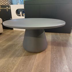 Contemporary Solid Round Concrete Coffee Table
