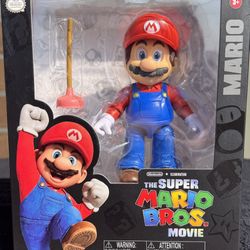 NEW Super Mario Bros Movie 5” Mario Figure w/ Plunger