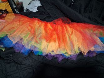 Rainbow Tulle Tutu Skirt womans size large