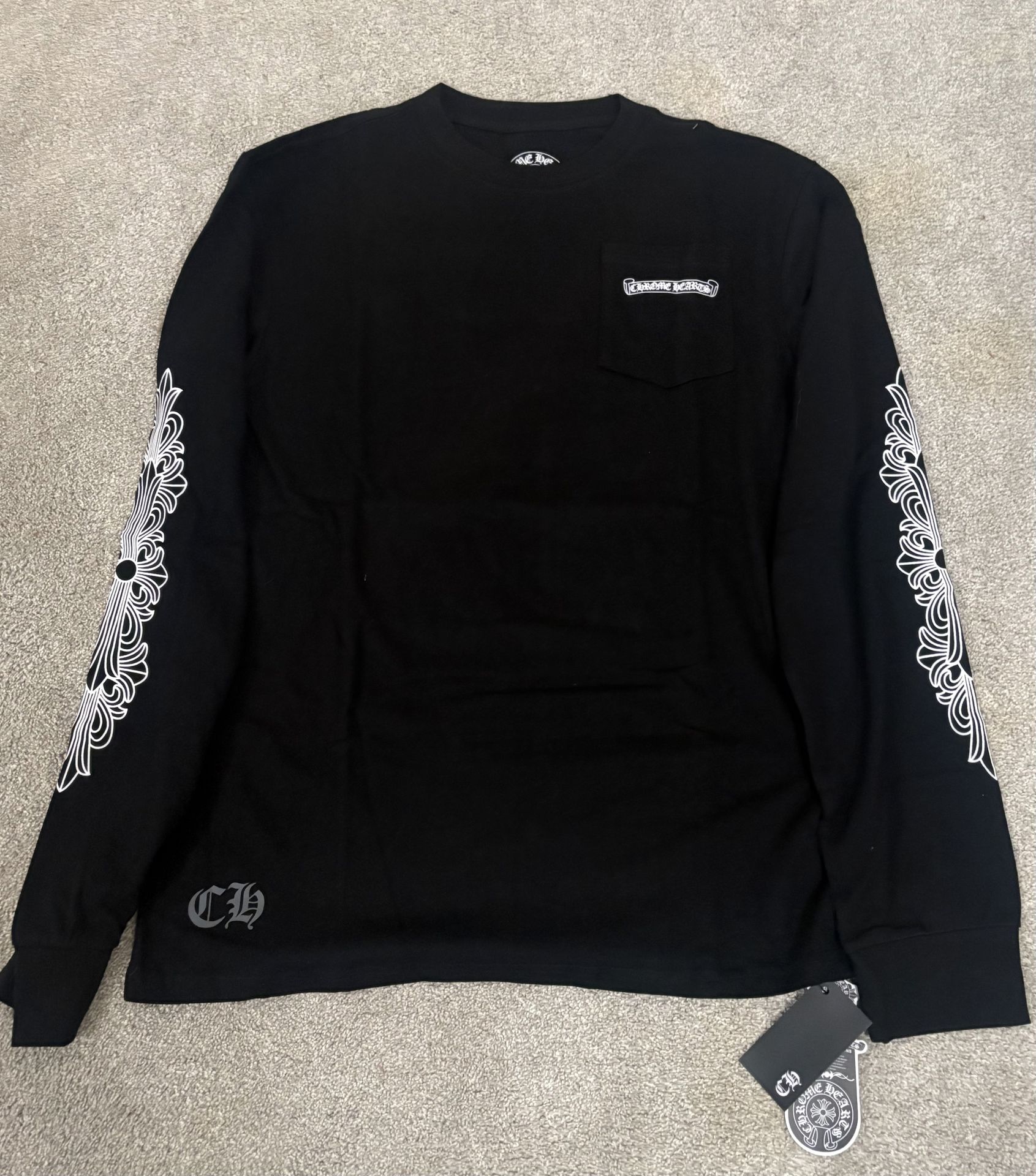 Chrome Long Sleeve Shirt Black Medium