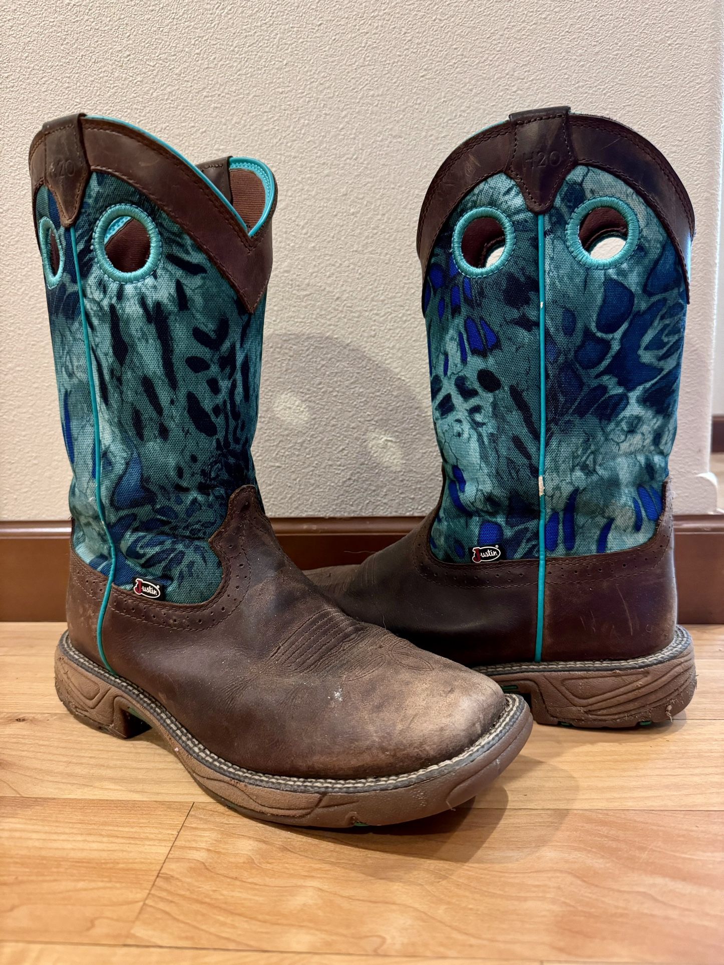 Justin Womens Leather Boots 8.5