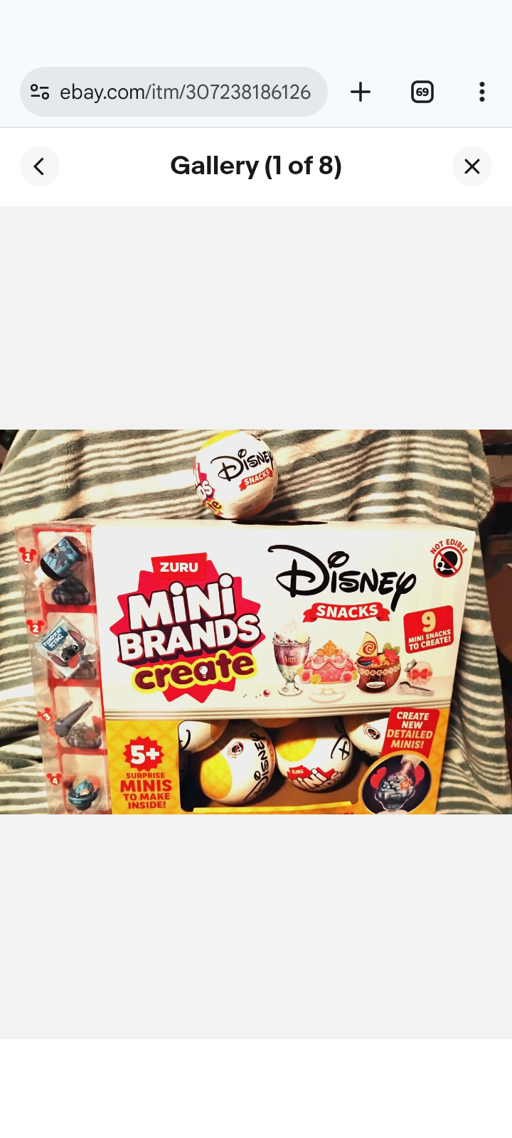 DISPLAY Box + Lot Of 12 ZURU Mini Brands Create Disney Snacks Mystery ...