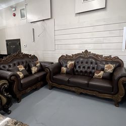 Sofa Loveseat Leather Fabric 
