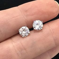 0.5 ct Diamond Stud Earrings in Sterling Silver