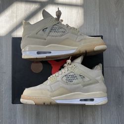Air Jordan 4 x Off-White Sail Size 9.5 Men
