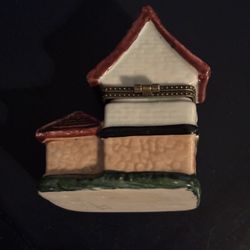 Vintage Miniature Salt Box House Victorian Treasures Rare Trinket Box