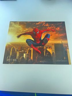 Spider man and Little Caesars promotional poster
