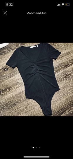 aritzia top bodysuit runched