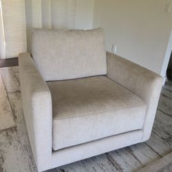 Crate & Barrel Gather Swivel Armchair