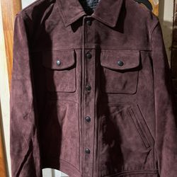 Nubuck Leather Trucker Jacket