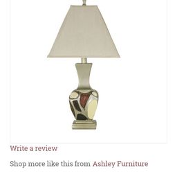 Table Lamp with Beige Shade Set of 2