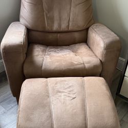 Microfiber Recliner & Ottoman