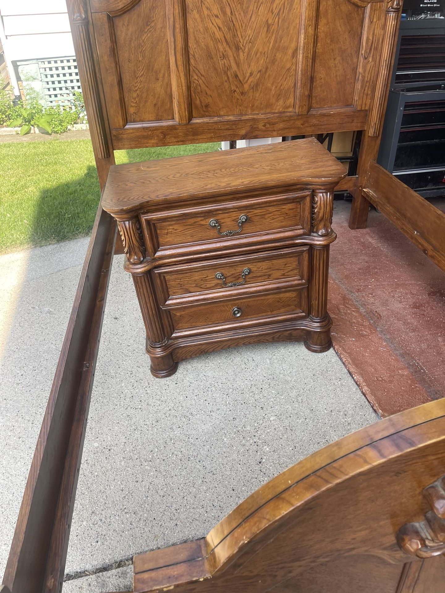 Oak Queen Bed Frame