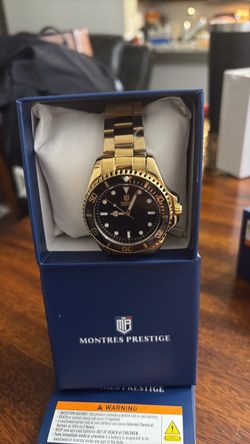 Montres Prestige Gold Tone Watch