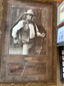 Custom framed piece The Duke