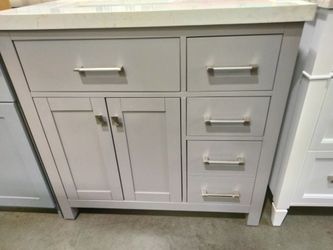 36" x 22" Gray Bathroom Vanity