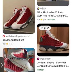 Jordan’s 13s Retro Flint Red 