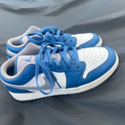 Air Jordan 1 Low Blue and White Sneakers