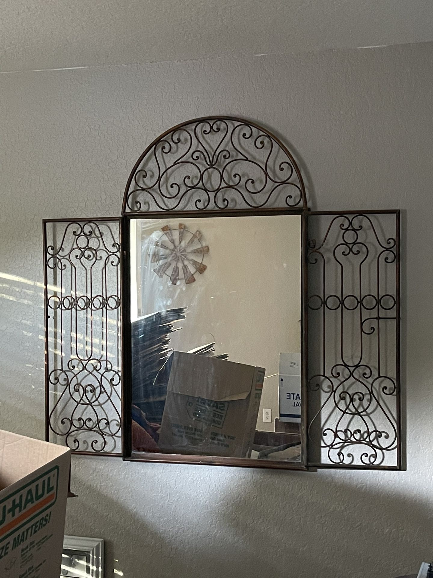 Wrought iron Wall Gate Mirror