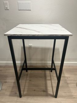 Modern Faux Marble Counter Height  3-piece dining/pub set
