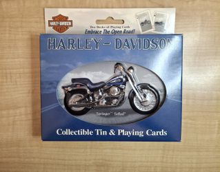 Harley Davidson Collectable Tin and Playing Cards