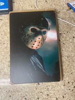 Friday the 13th Jason Voorhees Metal Tin Sign