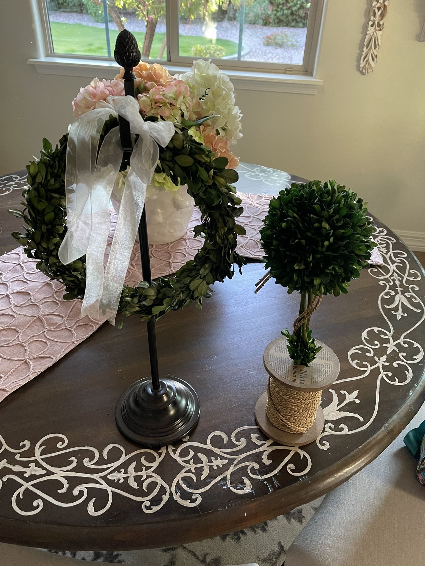Preserved Boxwood Topiary And Wreath