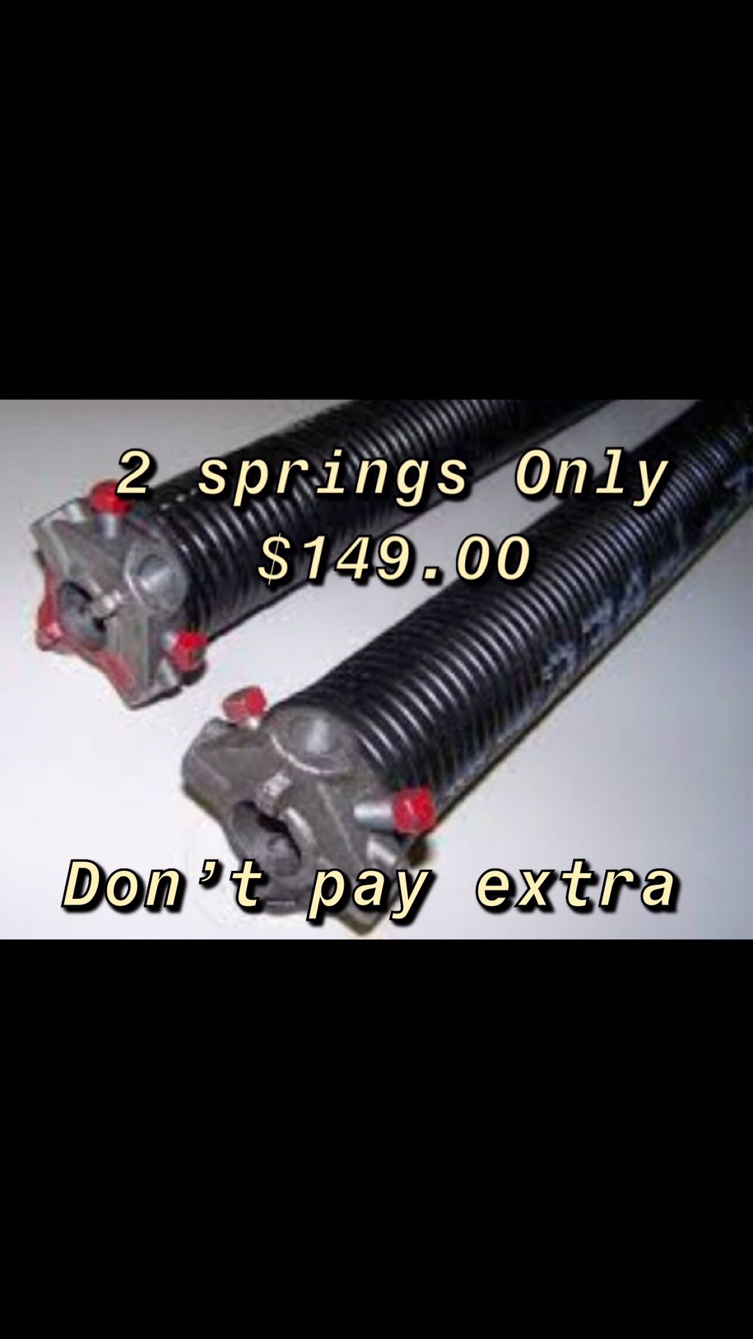 Garage door springs pair