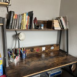 Desk With Shelves 