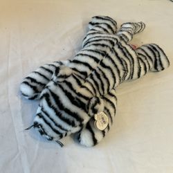TY White tiger Beanie Babies Blizzard Buddy Plush
