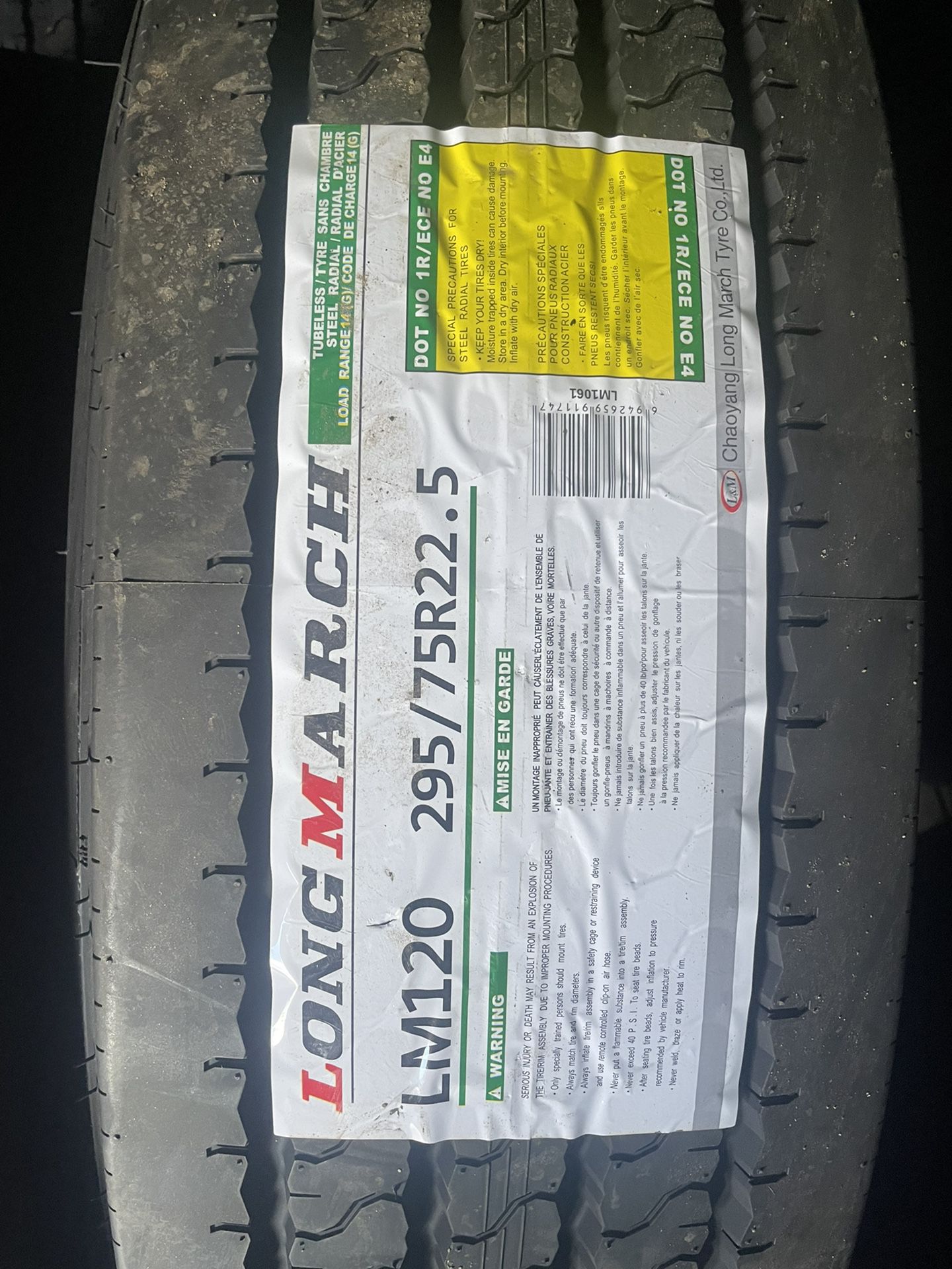 LONG MARCH LM120 295/75R 22.4 14PLY