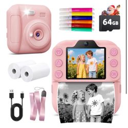 Kids Camera Instant Print, Toddler Toys Christmas Birthday Gifts