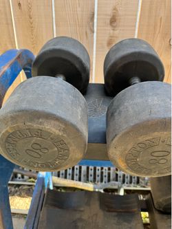 80LB HAMPTON Dumbbells