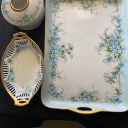 Vintage Serving Tray And Candy Dish