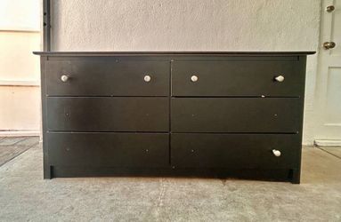 Black 6 Drawer Dresser