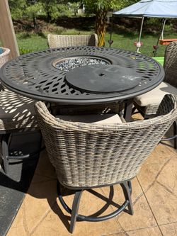Round Table With Fire Pit