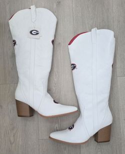 Vaccari University of Georgia Bulldogs Cowboy Boots Collegiate Logo Womens Size 10