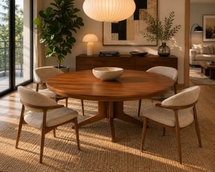 Porada Bryant Italian Walnut Extendable Dining Table